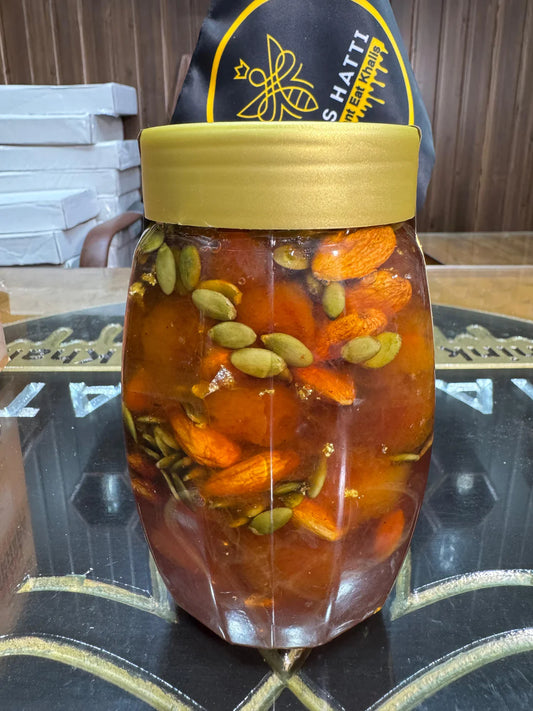 Aloo Bukhara Chutney is a traditionally prepared sweet-and-tangy condiment made from carefully selected dried plums, blended with natural spices to create a rich and balanced flavour.
It has a smooth, thick texture with a pleasant fruity aroma, making it a perfect addition to everyday meals.