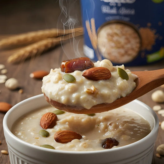 Start your morning with Talbina Fauladi Ghiza, a powerhouse of nutrition, energy, and wellness! Packed with whole grains, essential vitamins, and minerals, this superfood blend fuels your body, keeping you active, focused, and energized all day long. 🚀✨