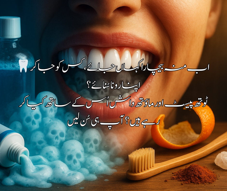 🦷 اب منہ بیچارا کہاں جائے، کس کو جا کر اپنا رونا سُنائے؟ ٹوتھ پیسٹ اور ماؤتھ واش اُس کے ساتھ کیا کر رہے ہیں؟ آپ ہی سُن لیں!