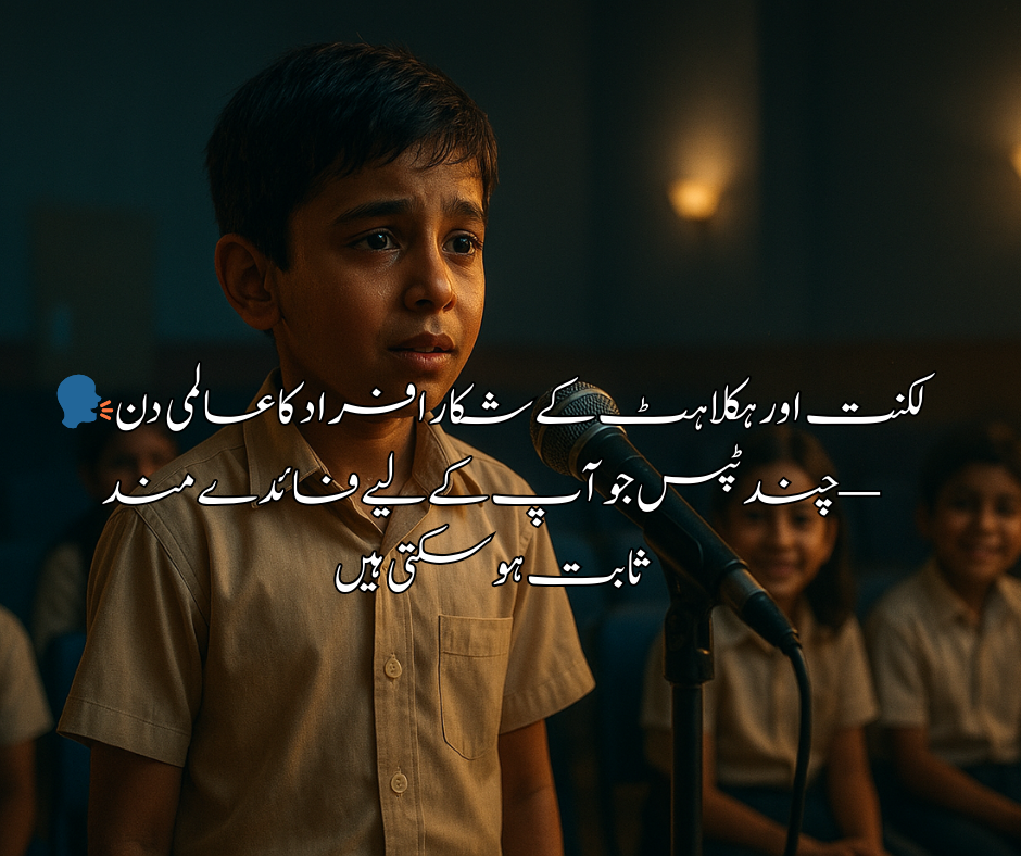 🗣️ لکنت اور ہکلاہٹ کے شکار افراد کا عالمی دن — چند ٹپس جو آپ کے لیے فائدے مند ثابت ہو سکتی ہیں