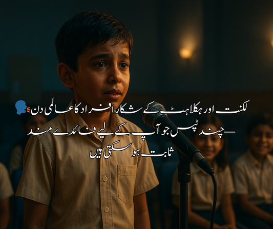🗣️ لکنت اور ہکلاہٹ کے شکار افراد کا عالمی دن — چند ٹپس جو آپ کے لیے فائدے مند ثابت ہو سکتی ہیں