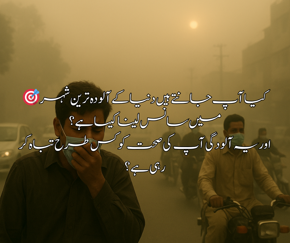 🎯 کیا آپ جانتے ہیں دنیا کے آلودہ ترین شہر میں سانس لینا کیسا ہے؟ اور یہ آلودگی آپ کی صحت کو کس طرح تباہ کر رہی ہے؟