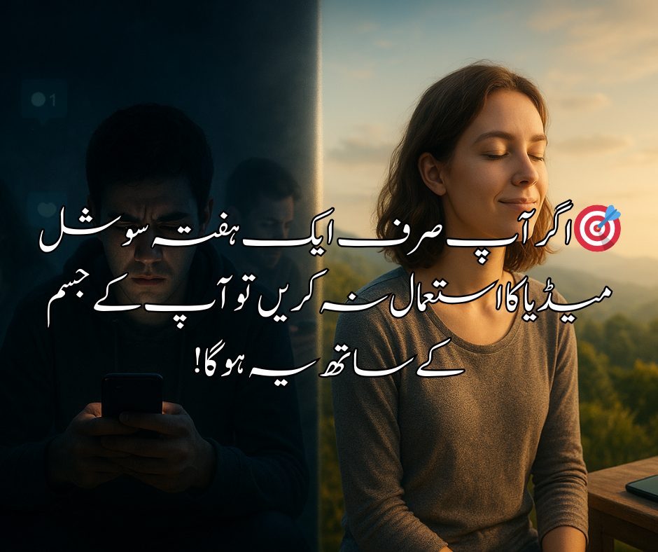 🎯 اگر آپ صرف ایک ہفتہ سوشل میڈیا کا استعمال نہ کریں تو آپ کے جسم کے ساتھ یہ ہوگا!