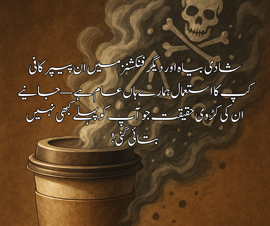 شادی بیاہ اور دیگر فنکشنز میں ان پیپر کافی کپ کا استعمال ہمارے ہاں عام ہے — جانیے ان کی کڑوی حقیقت جو آپ کو پہلے کبھی نہیں بتائی گئی!