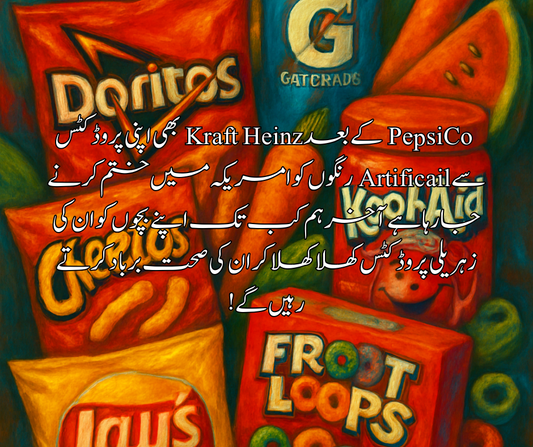 PepsiCo کے بعد Kraft Heinz بھی اپنی پروڈکٹس سے Artificail رنگوں کو امریکہ میں ختم کرنے جا رہا ہے آ خر ہم کب تک اپنے بچوں کو ان کی زہریلی پروڈکٹس کھلا کھلا کر ان کی صحت برباد کرتے رہیں گے !
