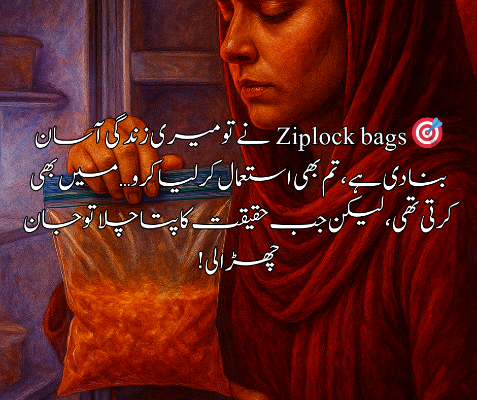 🎯 Ziplock bags نے تو میری زندگی آسان بنا دی ہے ، تم بھی استعمال کر لیا کرو… میں بھی کرتی تھی، لیکن جب حقیقت کا پتا چلا تو جان چھڑا لی