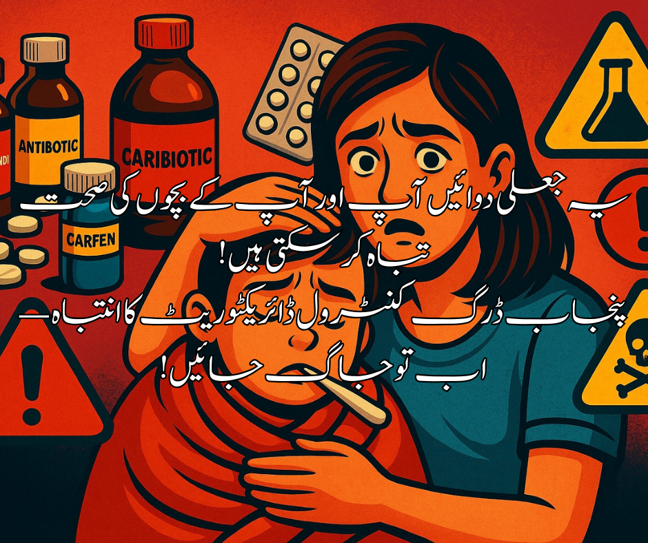 یہ جعلی دوائیں آپ اور آپ کے بچوں کی صحت تباہ کر سکتی ہیں! پنجاب ڈرگ کنٹرول ڈائریکٹوریٹ کا انتباہ — اب تو جاگ جائیں!