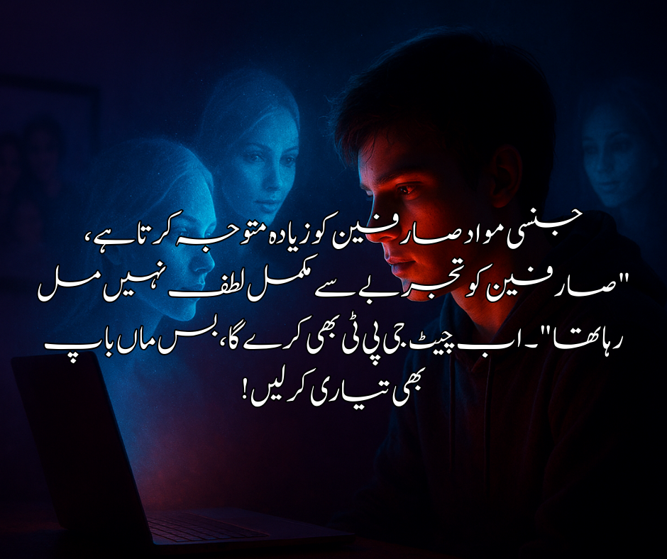 جنسی مواد صارفین کو زیادہ متوجہ کرتا ہے ،   "صارفین کو تجربے سے مکمل لطف نہیں مل رہا تھا"۔ اب چیٹ جی پی ٹی بھی  کرے گا ، بس ماں باپ بھی  تیاری کر لیں اپنے بچوں کو بچانے کی