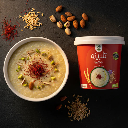 Experience the wholesome goodness of&nbsp; Saffron Talbina, a nourishing and comforting blend made from premium barley flour and high-quality saffron. Inspired by traditional recipes, this wholesome food offers a perfect balance of taste, nutrition, and natural wellness.