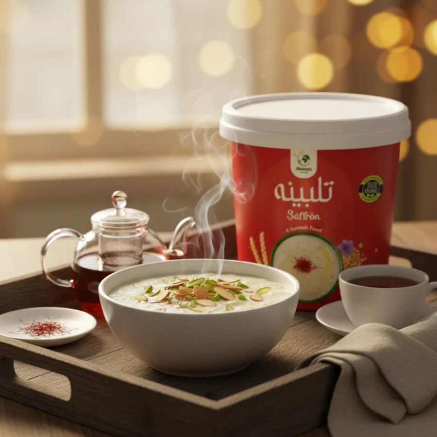 Experience the wholesome goodness of&nbsp; Saffron Talbina, a nourishing and comforting blend made from premium barley flour and high-quality saffron. Inspired by traditional recipes, this wholesome food offers a perfect balance of taste, nutrition, and natural wellness.