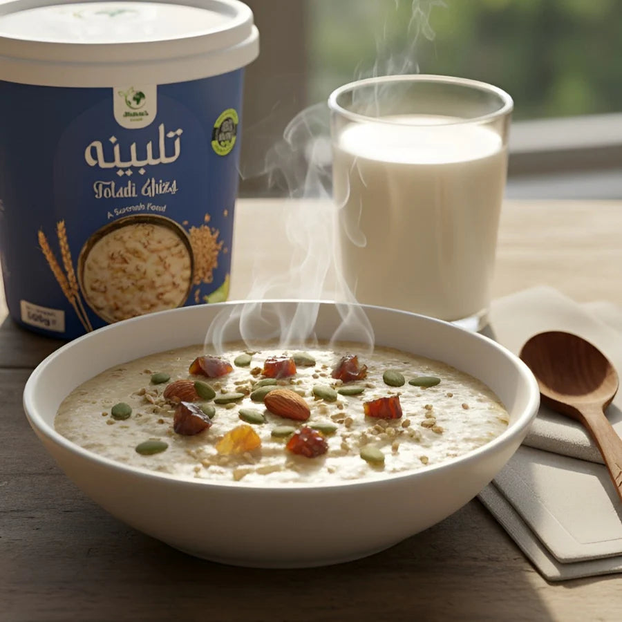 Start your morning with&nbsp; Talbina Fauladi Ghiza, a powerhouse of&nbsp;nutrition, energy, and wellness! Packed with&nbsp;whole grains, essential vitamins, and minerals, this superfood blend fuels your body, keeping you&nbsp;active, focused, and energized&nbsp;all day long. 🚀✨