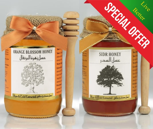 Two jars of honey with 'Special Offer' at Live Better.